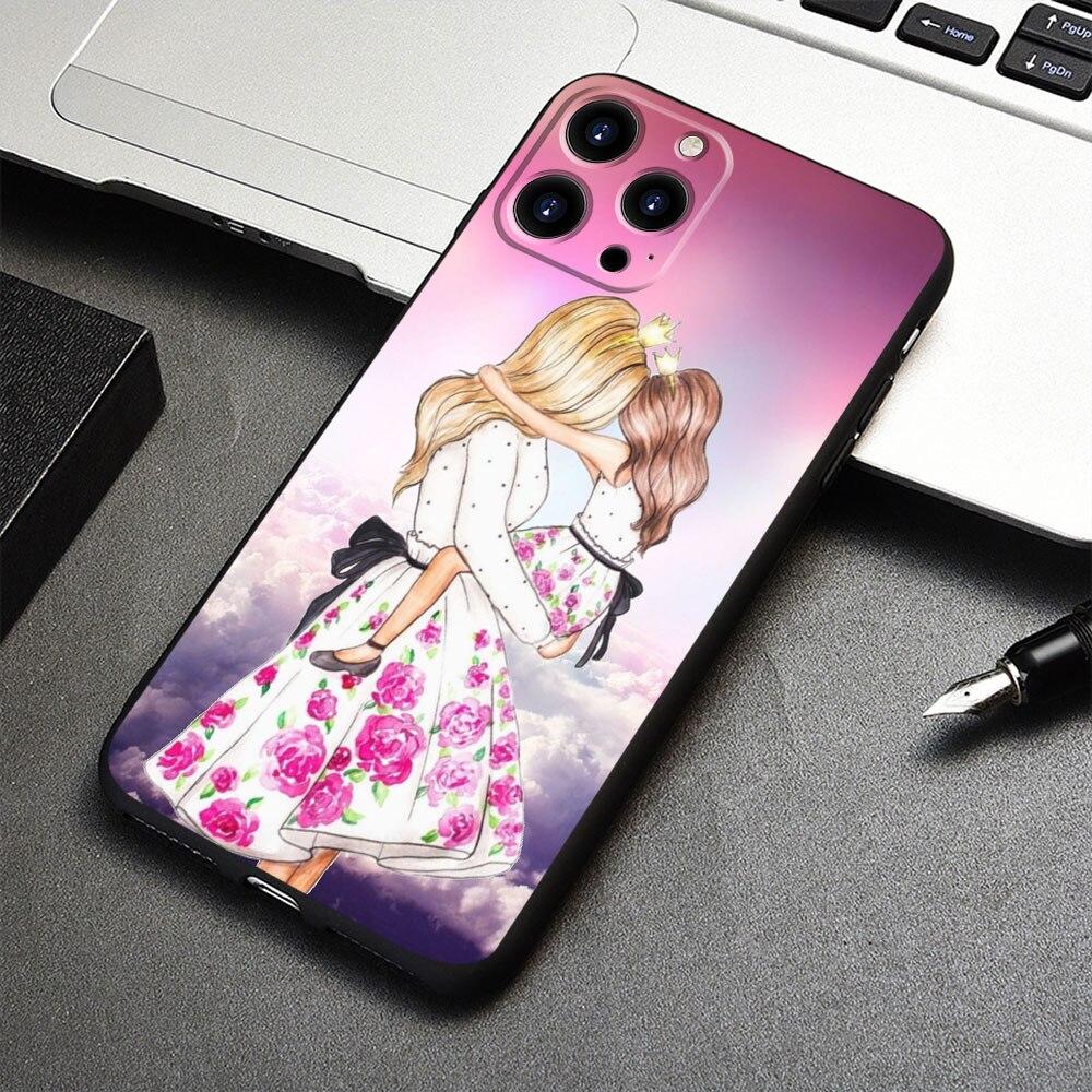 Для iPhone 8 Plus 13 Pro Max 14 XR 12 XS 7 11 X SE2 5S Mini SE2022 6S 5 SE чехол женский модный для девочек супер мама ребенок ТПУ