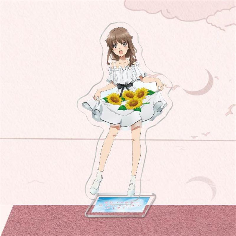 Аниме Sakurajima Mai Senpai, акриловая фигурка, подставка, модель, брелок для ключей, негодяй не мечтает о кролике, декор для стола для девочек