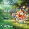 3D Elegant Metal Wind Spinner Dynamic Sculpture for Indoor Outdoor Courtyard Garden Art Thanksgiving Decoration No Electricity Required Outdoor