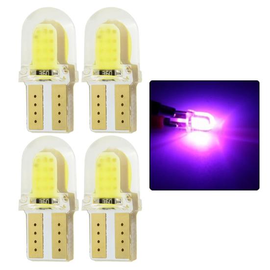 4Pcs T10 W5W COB LED Canbus Super Bright Wedge Parking Light Car Lamps