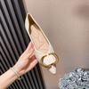 Classic Women's Flat Shoes 2024 New Summer Soft Sole Flat Heel Pointed Casual Shoes Hot Selling Large Size Women's Shoes 41-43