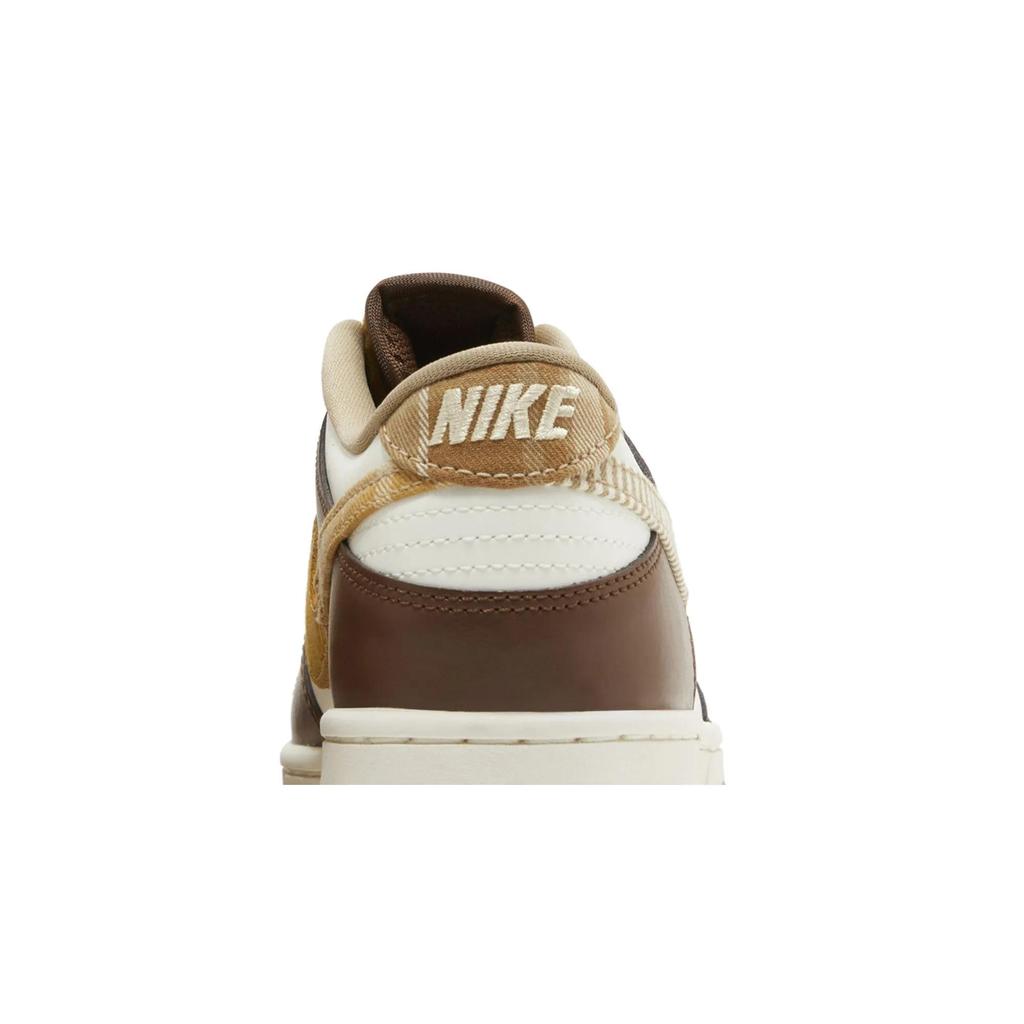 Nike Dunk Low Grade School 'Plaid Brown' (Unisex) Sail / Multi-Color / Cacao Wow / Metallic Gold / Khaki Kids' Skateboarding Shoes FV3653 191