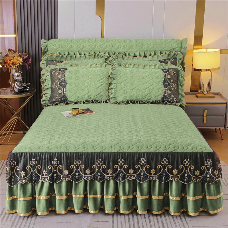 Роскошное зимнее покрывало на кровать, толстое домашнее кружевное покрывало в стиле юбки, простыни с вышивкой, хлопковые покрывала в европейском стиле