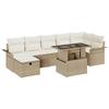 VidaXL Ensemble de canapés de jardin 8 pièces avec coussins Beige Poly Rotin 3359688
