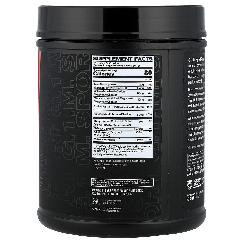 BPN, G.1.M Sport+, Вкус Лимон-Лайм, 678 г (1 фунт/7,8 унции)