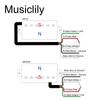 Набор хамбакеров Musiclily Pro Alnico 5 с крышками для грифа и бриджа для электрогитары LP, никель LP-CMHA 7.5K/16K