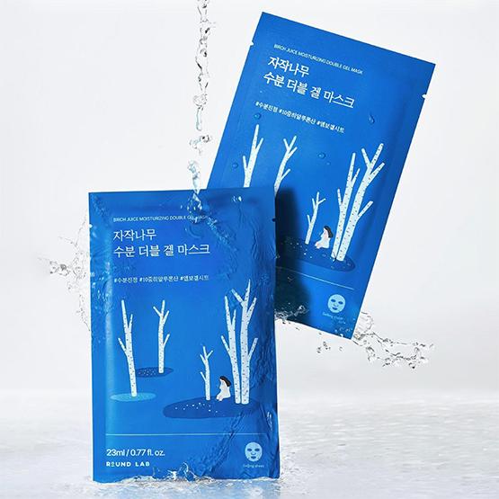ROUND LAB Увлажняющая двойная гелевая маска с березовым соком 23 мл*10 шт.
