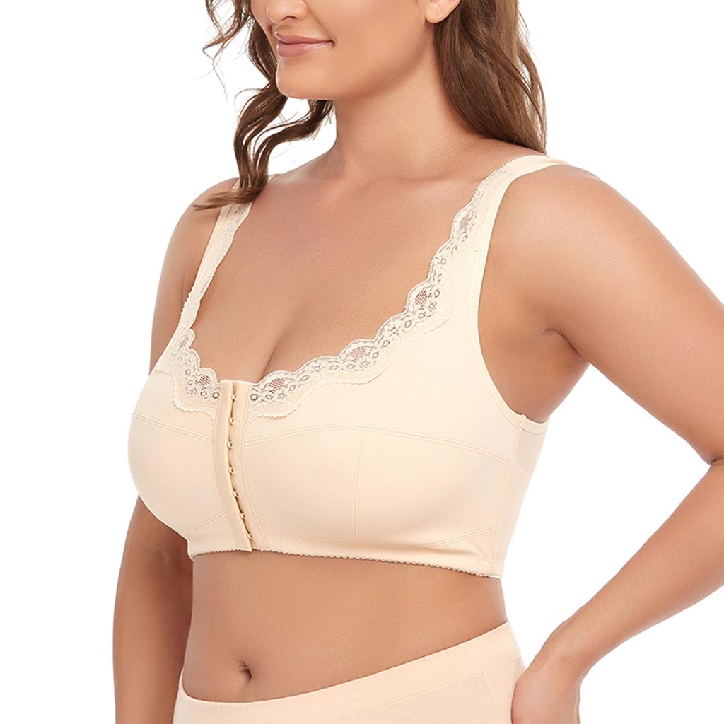 Корректор осанки с застежкой спереди, бюстгальтер с подтяжкой, женский бюстгальтер больших размеров с эффектом пуш-ап, нижнее белье с перекрестными бретелями на спине, сексуальное кружевное белье