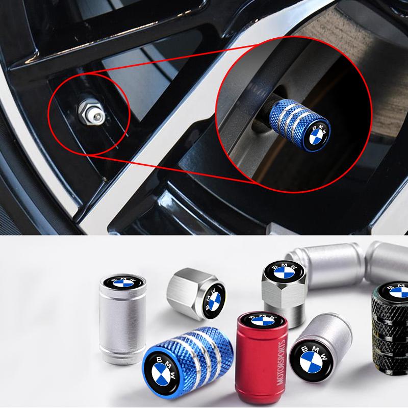 BABD1 For BMW New 4Pcs Car Wheel Tire Valve Caps Air Stem Covers Accessories For BMW E46 E90 E60 F10 E39 F30 E36 F20 E87 E90 E70 E91