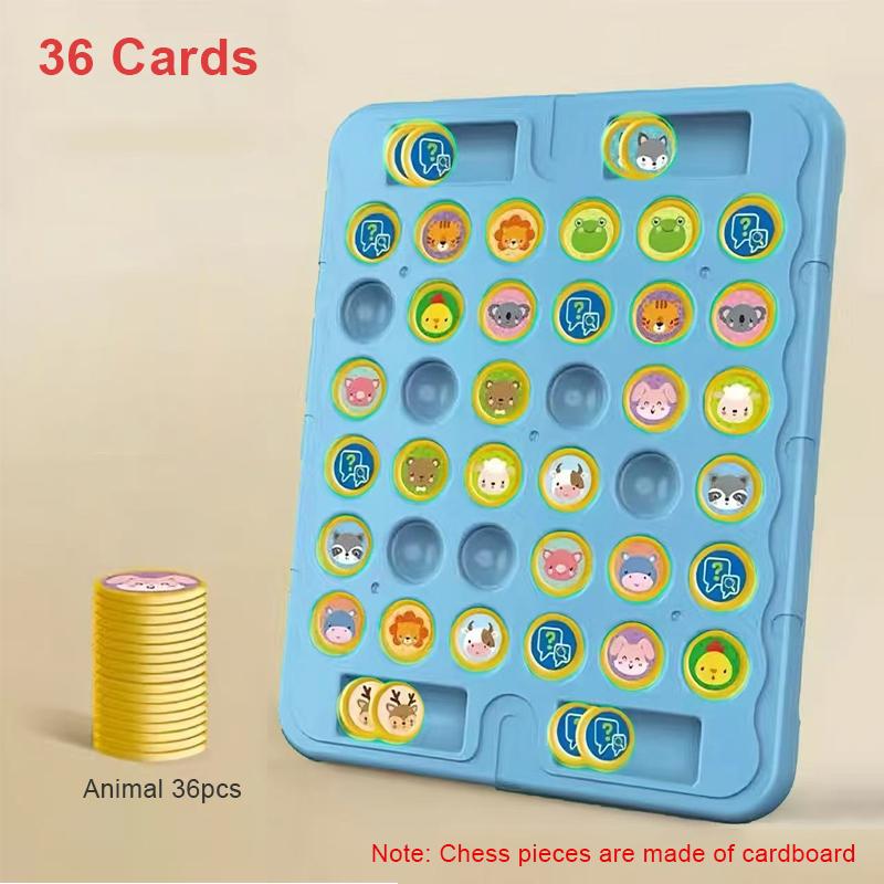 Animal Flip Chess Board Games 108 Cards Classic Strategy Game Thinking Cognitive Parent Child Interactive Puzzle Party Toy