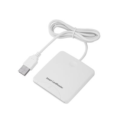 Белый портативный USB полноскоростной смарт-считыватель чипов IC мобильный банк считыватели кредитных карт