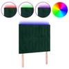 LED Headboard Dark Green 80x5x118 128 cm Velvet