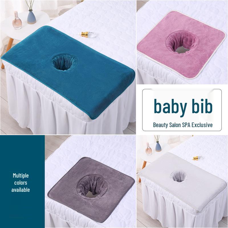 Индивидуальный набор для салона красоты: Утолщенные полотенца для массажной кровати и подушки с отверстием для лица