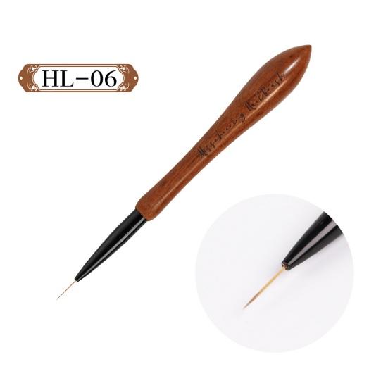 2 шт., кисть для дизайна ногтей, профессиональная гибкая щетина, ручка для маникюра, мелкая деталь, кисть для ногтей «сделай сам», для рисования кончиков ногтей