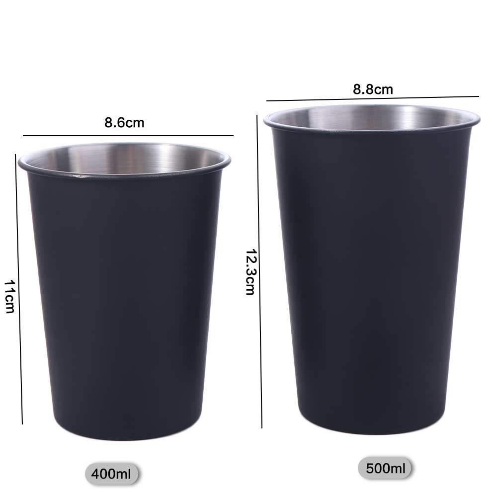 400/500ML Beer Cup Wide Mouth Drinking Cup Wine Cup Stainless Steel Cup Restaurant