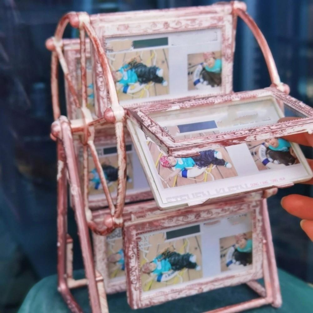 360° Spin Rotatable Photo Frame 12 Picture Slots Windmill Photo Frame  Birthday Gift