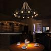 Bymaocar 12 Lights Hemp Rope Vintage Industrial Chandelier Ceiling Light Rustic Wheel Large Pendant Light Fixture Fit Cafe Bar