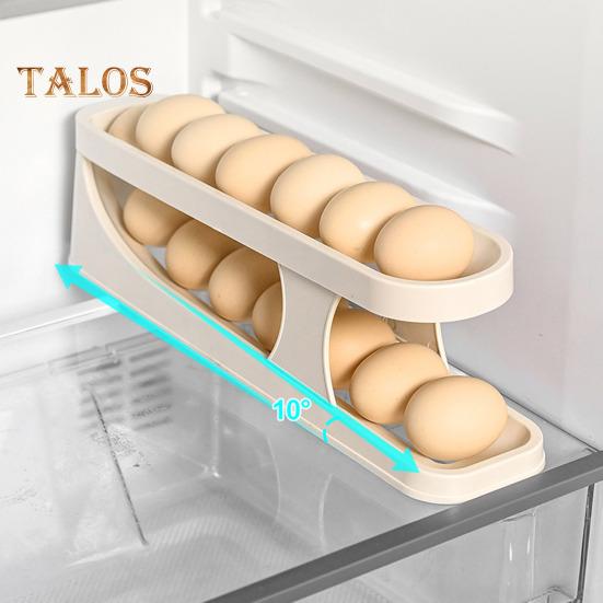 Самокатящийся держатель для яиц, двухслойный, с нескользящим дном, пищевой кухонный шкаф, кладовая, холодильник, органайзер для хранения яиц