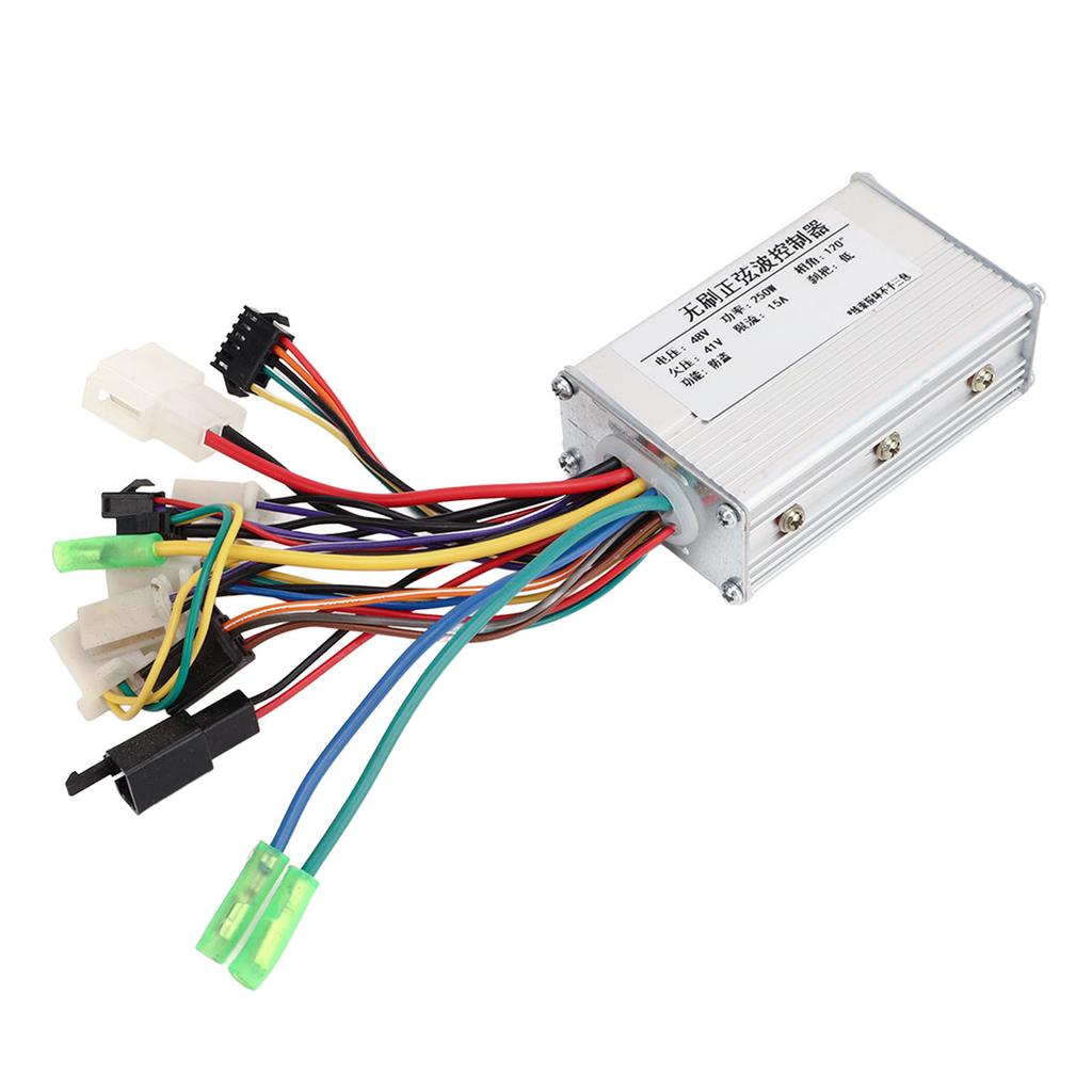 48 В 250 Вт Бесколлекторный контроллер для электровелосипеда, контроллер бесколлекторного двигателя из алюминиевого сплава для электровелосипеда, скутера