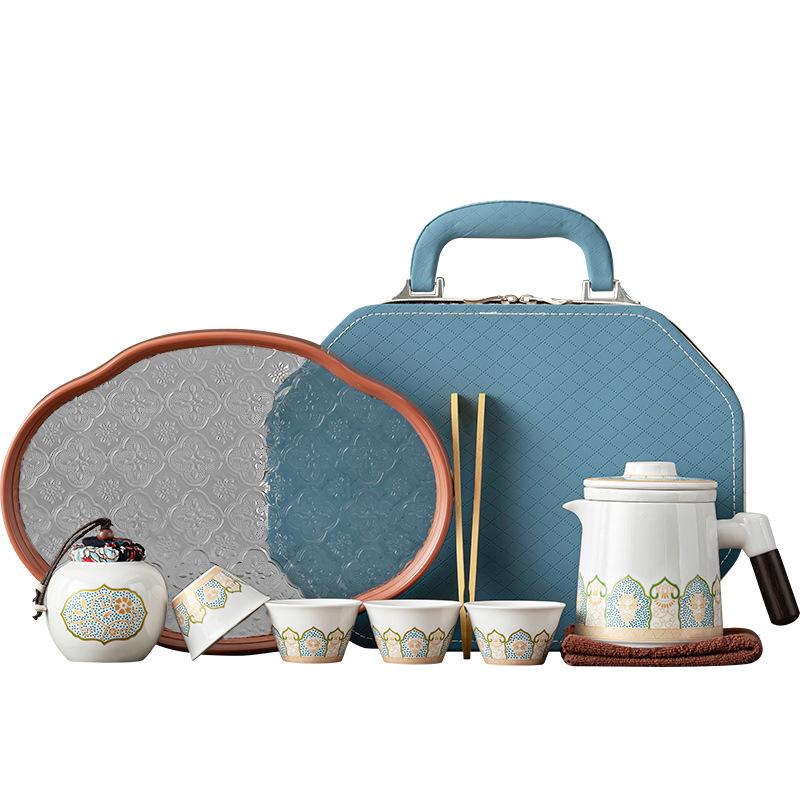 Guochao Guyun Office Cup Travel Tea Set Light Luxury Portable Car Outdoor Express Cup Business Companion