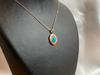 14k Gold Turquoise Necklace, Natural Turquoise Pendant, Blue Gemstone Jewelry