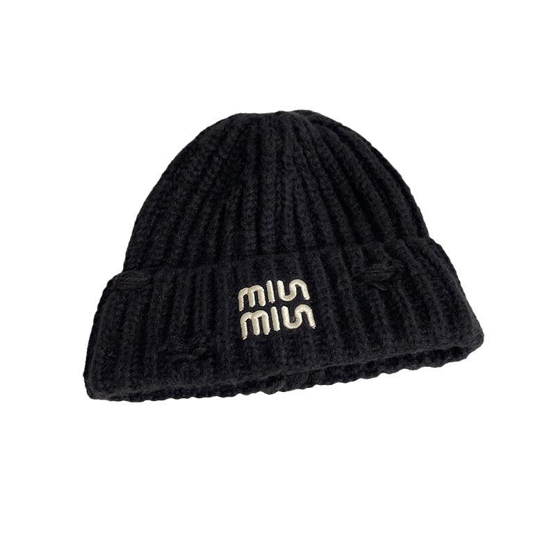 Вязаная шапка в корейском стиле для женщин, зимняя теплая шапка с капюшоном для защиты ушей, утолщенная ветрозащитная и холодозащитная шапка для защиты ушей, шерстяная шапка с надписью