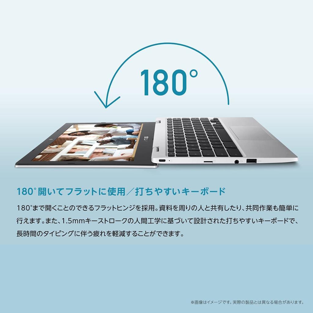 Asus Chromebook CX1 Laptop Celeron Japanese Distributor (11.6 inch/Japanese keyboard/Web camera/Intel N3350/4GB/32GB eMMC/Silver) [Authorized Product]