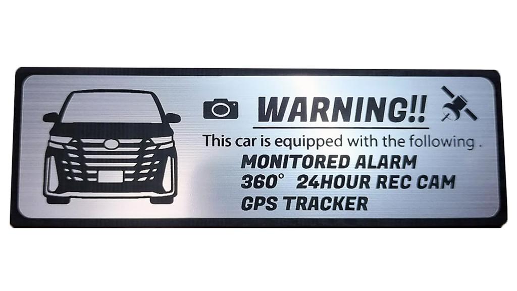 [Honami Works] 40 Серия VELLFIRE Наклейка-эмблема безопасности Toyota Круглосуточный мониторинг GPS-трекер