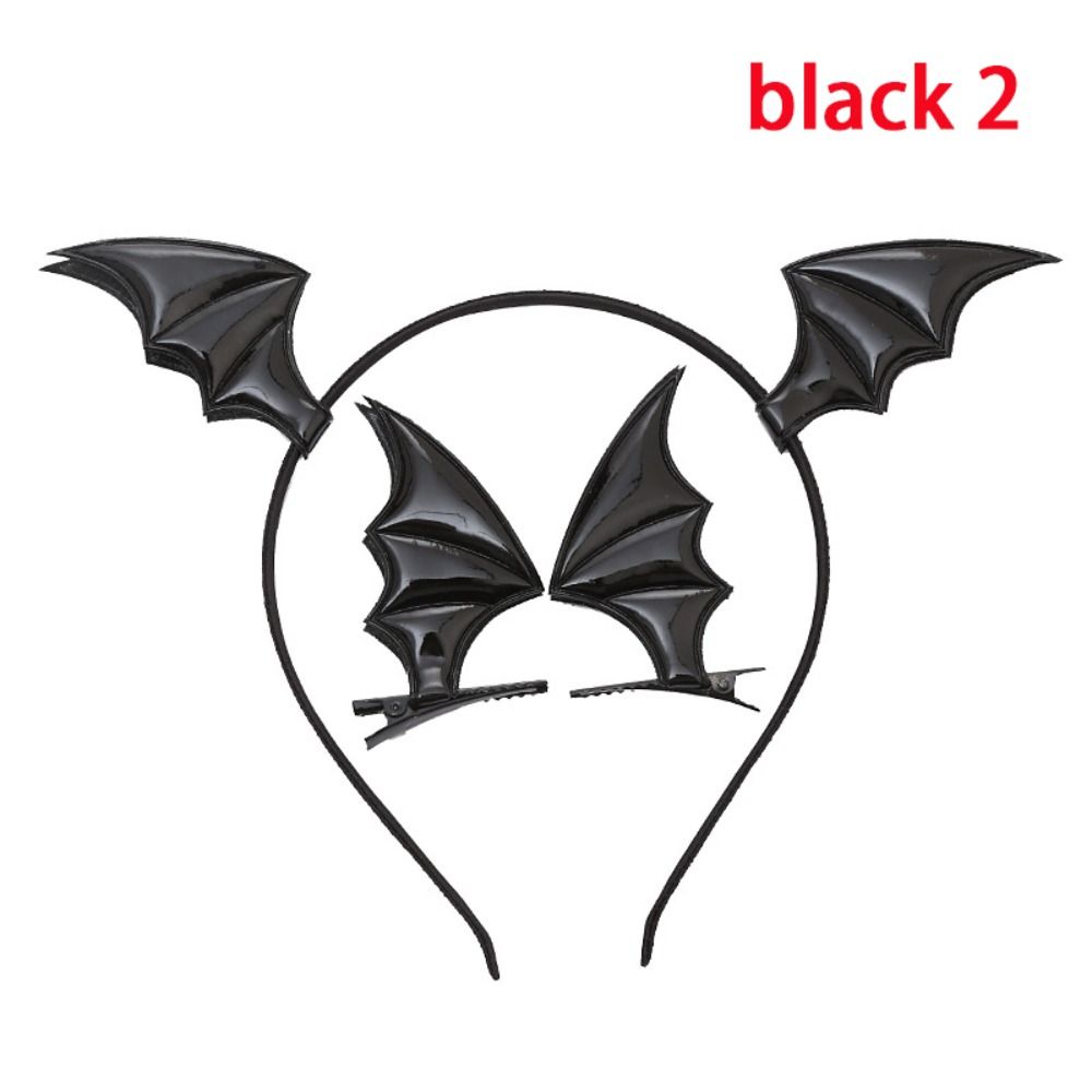 Gothic Bat Headband Costume Devil Ears Hairband Wash up/Makeup Hair Hoops Haunted House Party