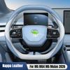 Car Steering Wheel Protector Nappa Leather Cover for MG MG4 Mulan 2026 Non-Slip Electric Vehicle Steering Wheel Pad Accessories