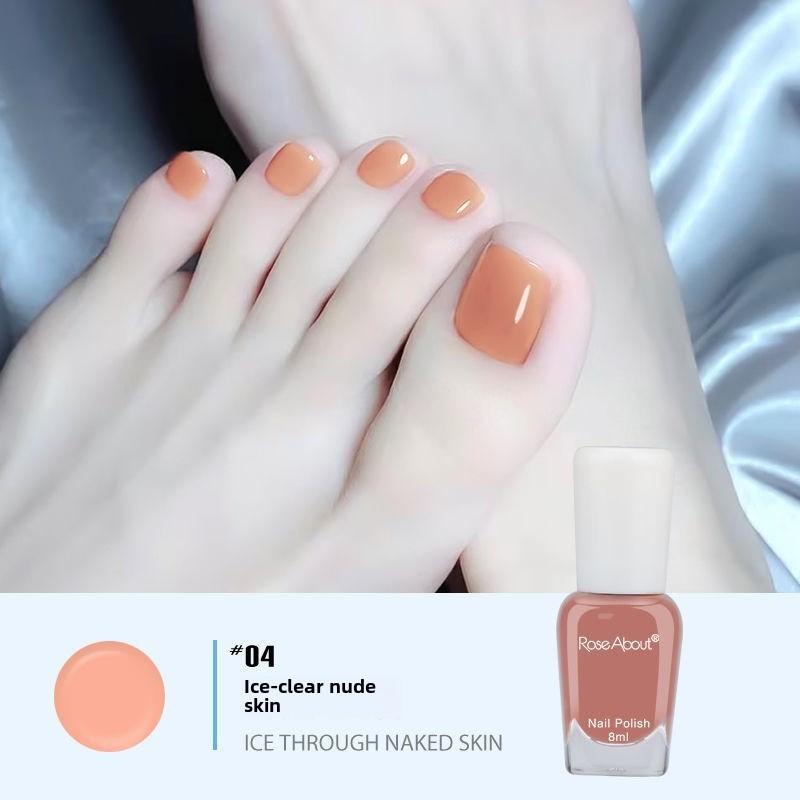 Летний маникюр, без выпечки, стойкий и быстросохнущий, на водной основе, без запаха, рвущийся, прозрачный как лед нюдовый лак для ногтей