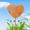 Pet Commemorative Plaque Garden Ornament Heart Shaped Memorial Plaque for Dog Cat Lover and Garden Decor Enthusiasts