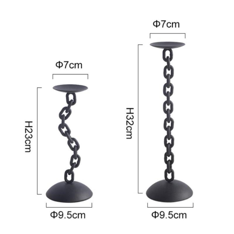 Металлический подсвечник Геометрическая цепь Подсвечник с витым замком Аксессуары для украшения дома Металлическая клетка