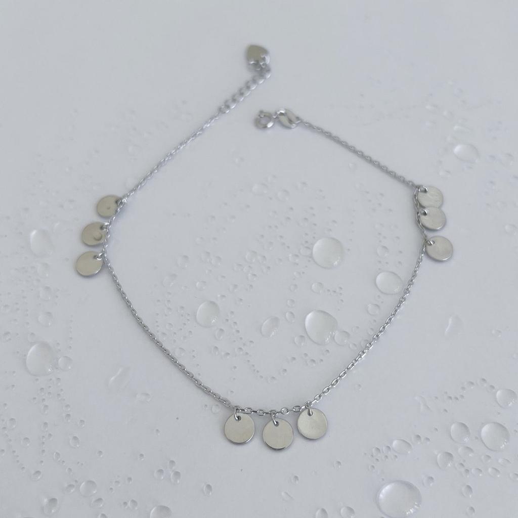 Серебряный браслет на ногу без камней (2143758)