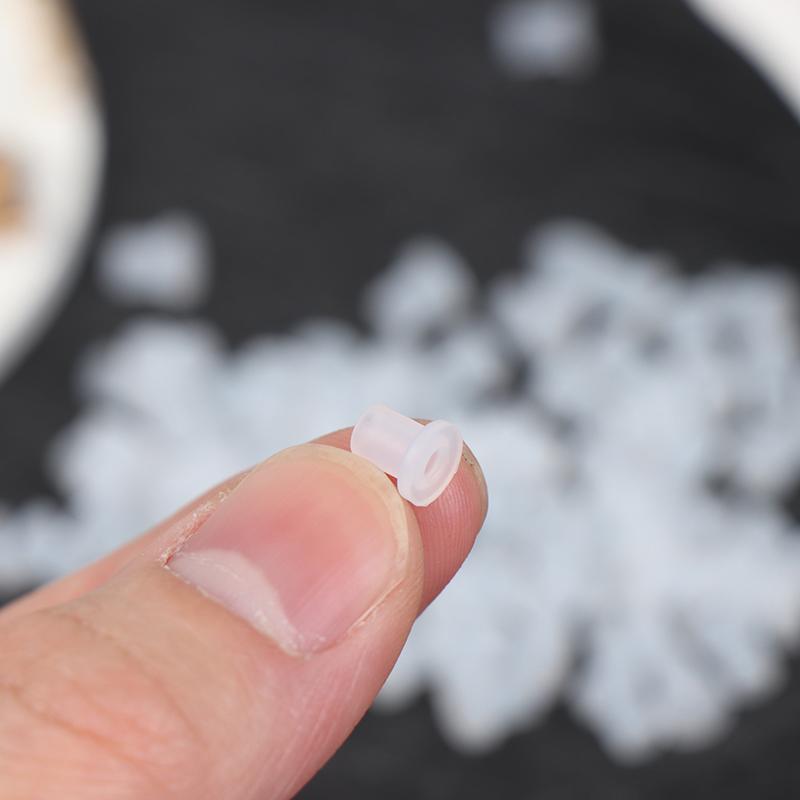 50Pcs Ciss Hollow Plug Transparent Ink Rubber Plug Empty Connector For Cartridge