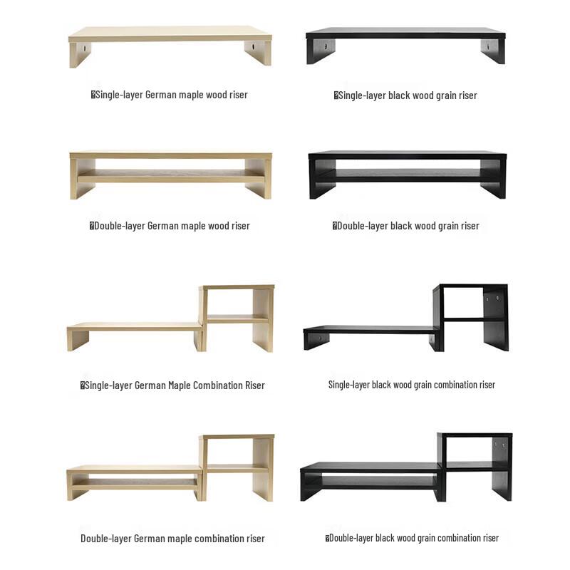 Double Layer Monitor and Laptop Riser Stand