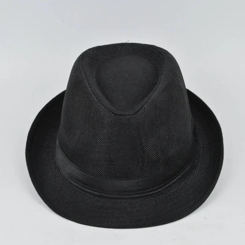 Красивые мужские шляпы Jazz Cotton Linen Pure Hat Имитация льна Солнцезащитная шляпа Модные аксессуары