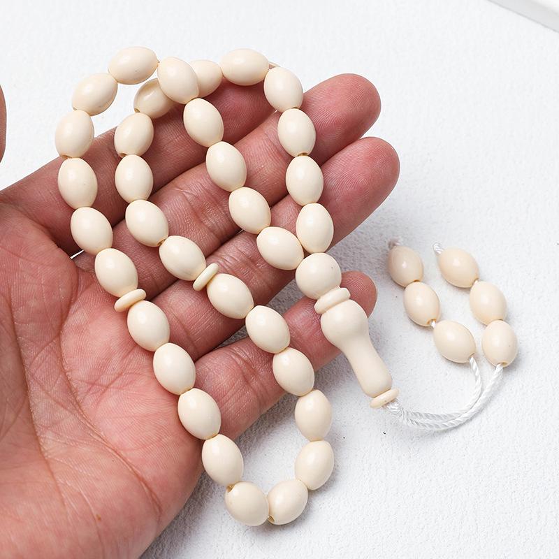 Исламский тасбих из 33 бусин, Розарий для молитвы, Бусины 9x12 мм, Ручная нить Хуэй из Ближнего Востока