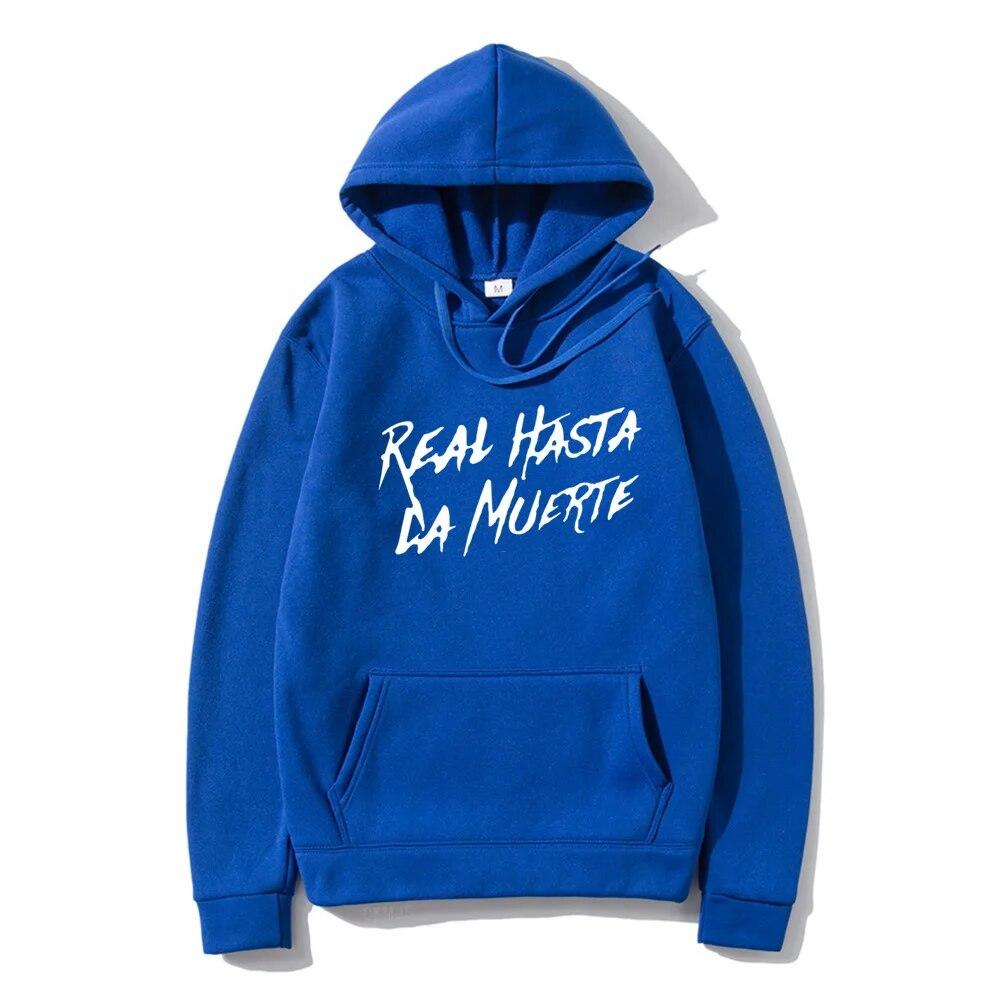 Толстовки с принтом Anuel AA, толстовка, пальто, повседневный спортивный костюм Real Hasta La Muerte, костюм унисекс, женская одежда, пуловер с капюшоном в стиле аниме