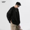 Толстовка с круглым вырезом в гонконгском стиле для мужчин, весна-осень, ретро, свободный модный топ, мужская куртка больших размеров