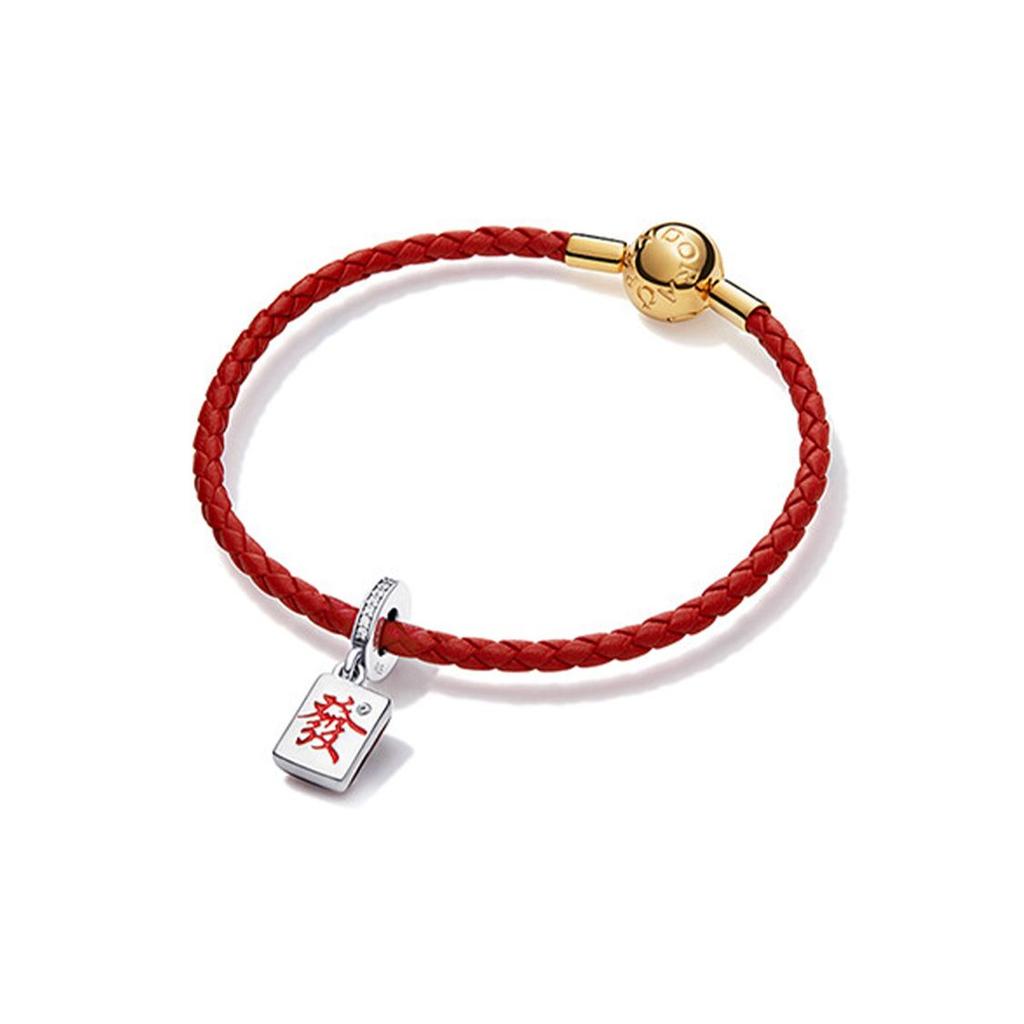 Pandora Lucky Rabbit Woven Leather Bracelet Women bracelet ZT2583