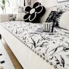 New Sofa Cushion French Retro Style Thickened Non-Slip And Dirt-Resistant Advanced Seat Cushion Cover Cloth Customization