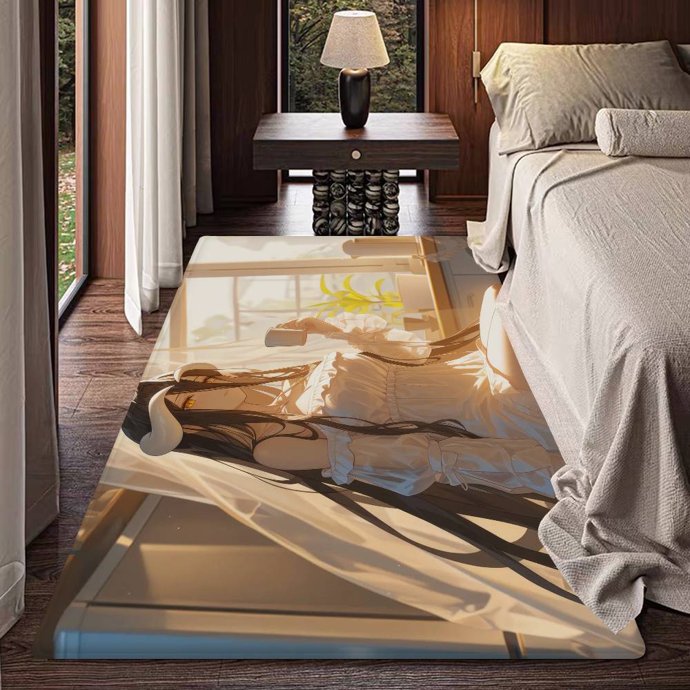 Gamer Albedo Anime Sexy Girls Entrance Door Mat Nordic Style Bedroom Living Room Doormat Home Balcony Anti-Slip Modern Home