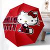 1 шт. Зонт с клетчатым дизайном Hello Kitty и пластиковой ручкой, подходит для всех сезонов, для дома, путешествий, на открытом воздухе Sanlio431
