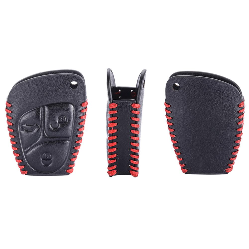 Кожаный брелок с дистанционным управлением от автомобиля, чехол-держатель в виде ракушки для Mercedes Benz CBER Class GL CLS CLK SLK W203 W211 W204, цепочка с 3 кнопками
