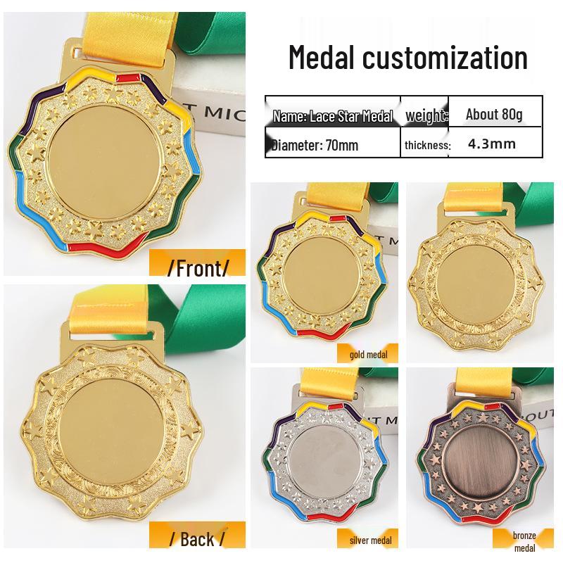Custom Gold Foil Medal Plaque for Kindergarten Achievements