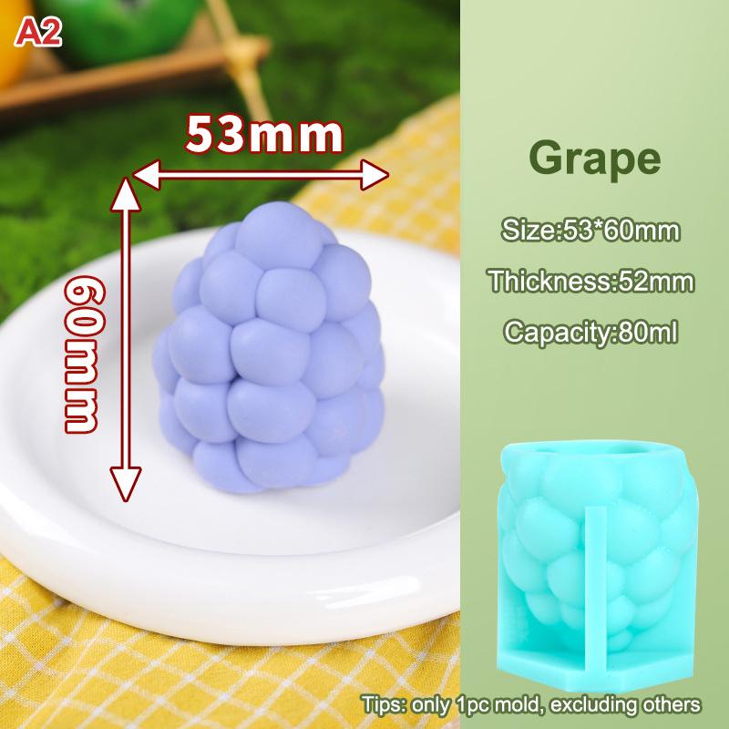 Форма для мороженого M-Food-Safe Фрукты 3D Дизайн Клубника Манго Персик Легкое извлечение Форма для торта, шоколада, желе, мыла DIY