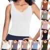 Women's Solid Color Cup Yoga Bottom Shirt Sports Underwear Vest