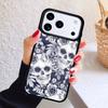 Готический чехол для телефона с черепом для iPhone 17 Air 16 15 14 13 12 11 Pro Max Plus