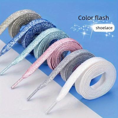 Унисекс Однотонные Блестящие Маленькие Белые Холщовые Кеды Шнурки